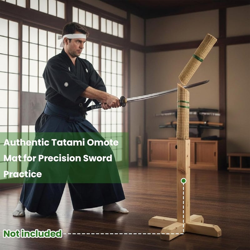 LeoLvd Tameshigiri Tatami Mat, Japanese Sword Cutting Practice Target for Katana, 71x34 Inch, Made of Authentic Straw for Samurai Martial Arts Training - Image 2